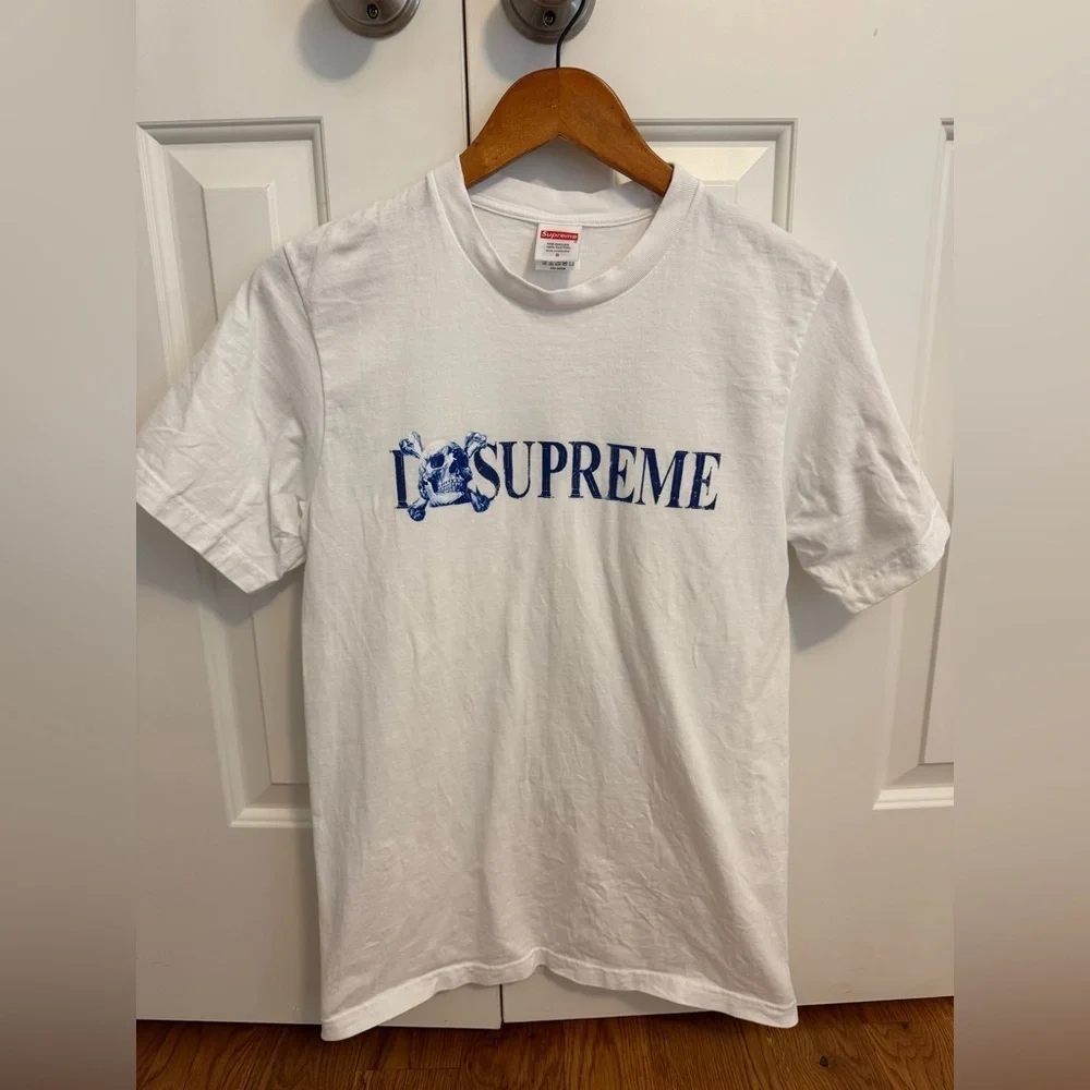 Supreme Skull Tee FW25 White Size Small